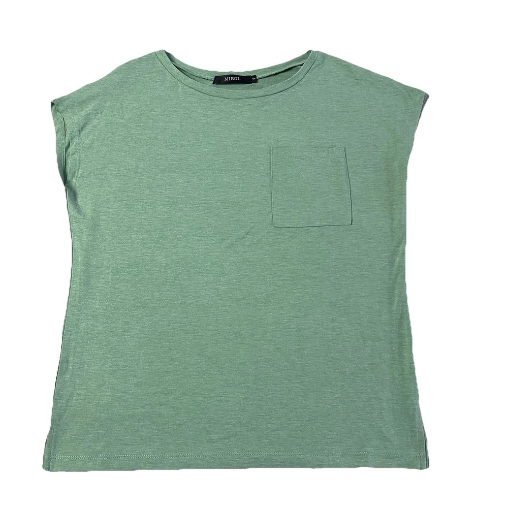 Mirol Women's Sleeveless T-Shirt Small Super Soft Casual Classic Top Mint Green